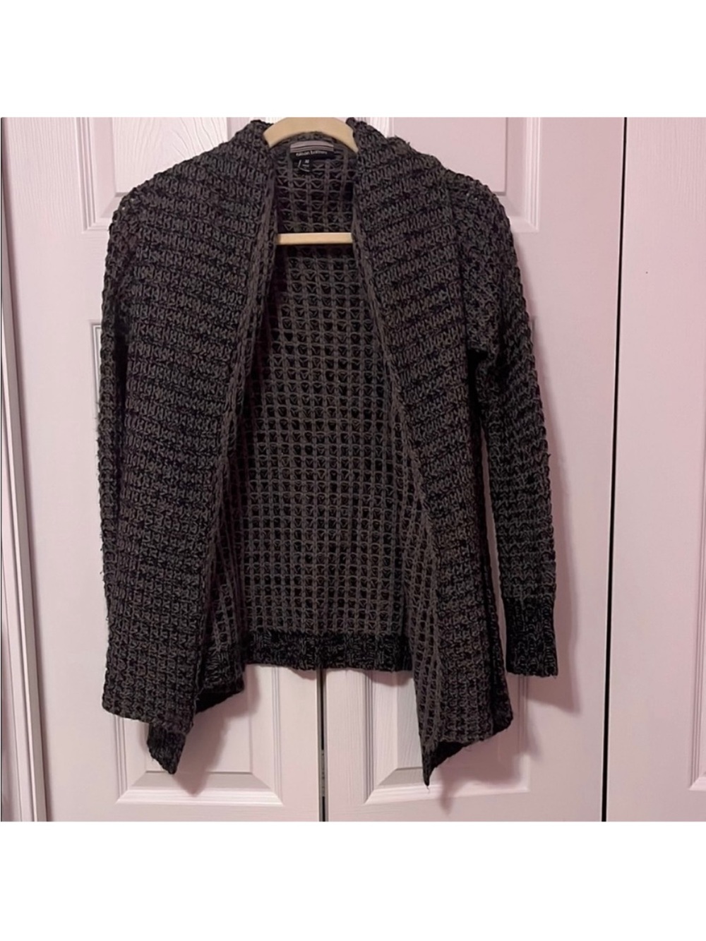 Cozy Open-Front Chunky Knit Sweater Cardigan - Charcoal